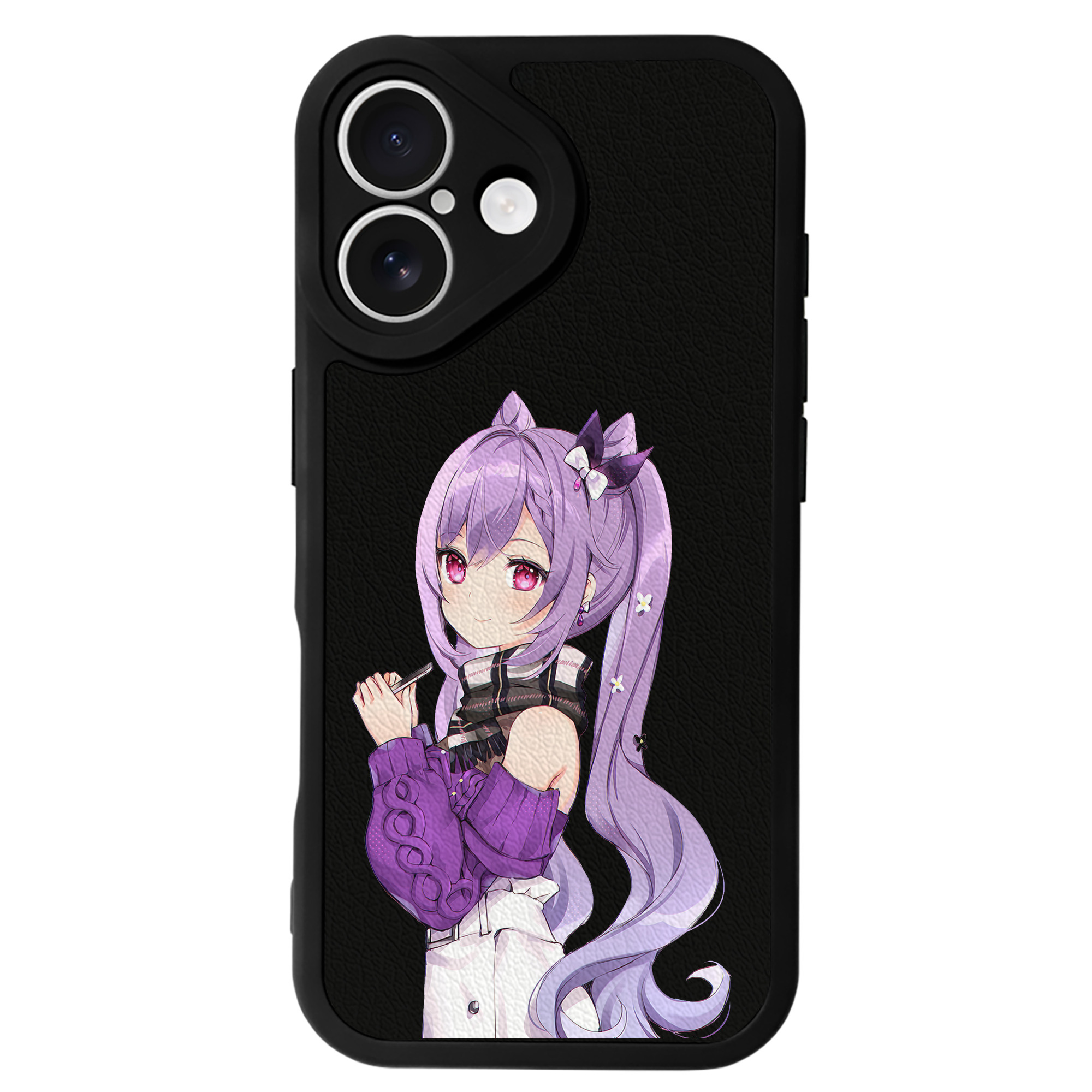 げんし神 刻晴 こくせい genshin Kokusei 【iPhone 16シリーズ対応】シリコンスマホケース（レザー調） 材質：シリコン